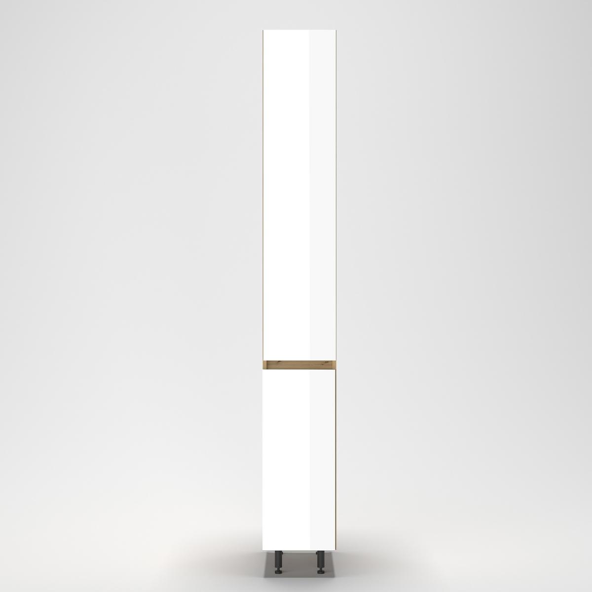 Kamraszekrény Toscana - Artisan tölgy/magasfényű fehér, Modern, faalapú anyag (30/221/56cm)