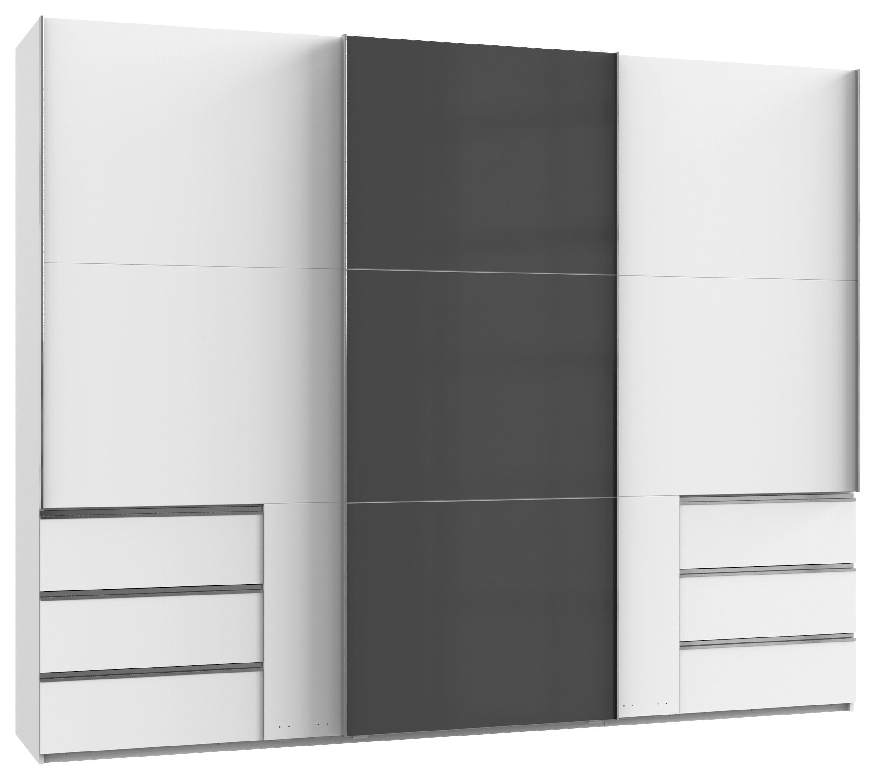 Ormar S Kliznim Vratima Level 36c - bijela/siva, Moderno, drvni materijal (300/236/65cm) - Modern Living