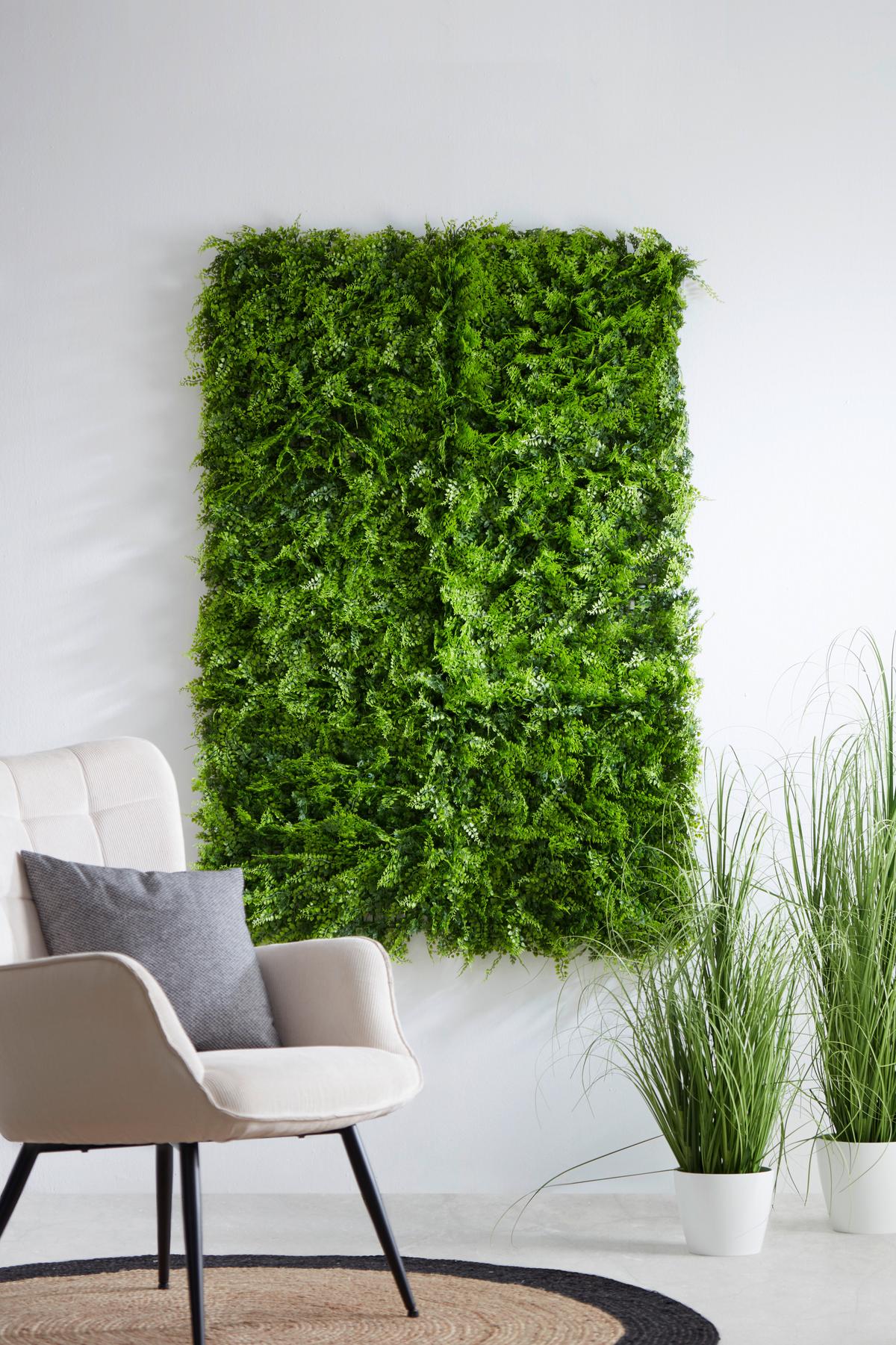 Kunstpflanze Farnmatte in Grün - Grün, LIFESTYLE, Kunststoff (50/50/7cm) - Modern Living