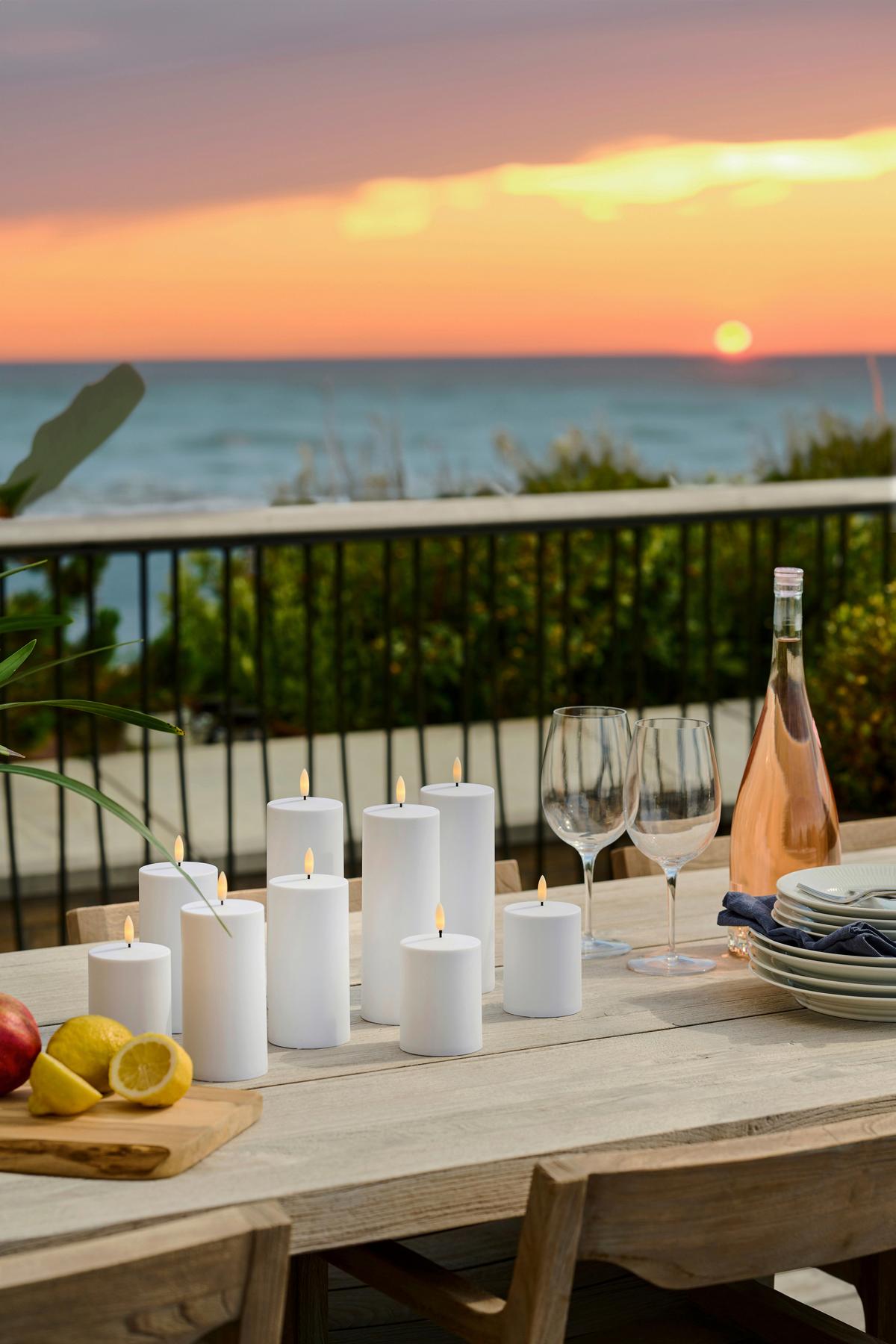 ŚWIECA LED 80727 SILLE SOLAR - biały, Basics, tworzywo sztuczne (7,5/15cm)