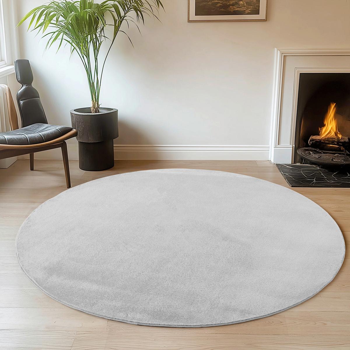Tkana Preproga Joy, Srebrna, 80cm - srebrne barve, Design, tekstil (80cm)