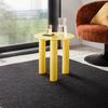 TABLE D'APPOINT LARGO -TREND- - jaune, LIFESTYLE, verre/bois (40/40cm) - Premium Living