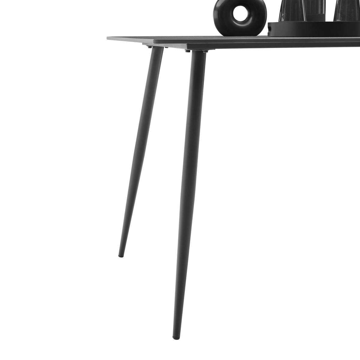 Esstisch Paul Grau - Schwarz/Grau, Modern, Keramik/Metall (120/76/80cm) - Mömax