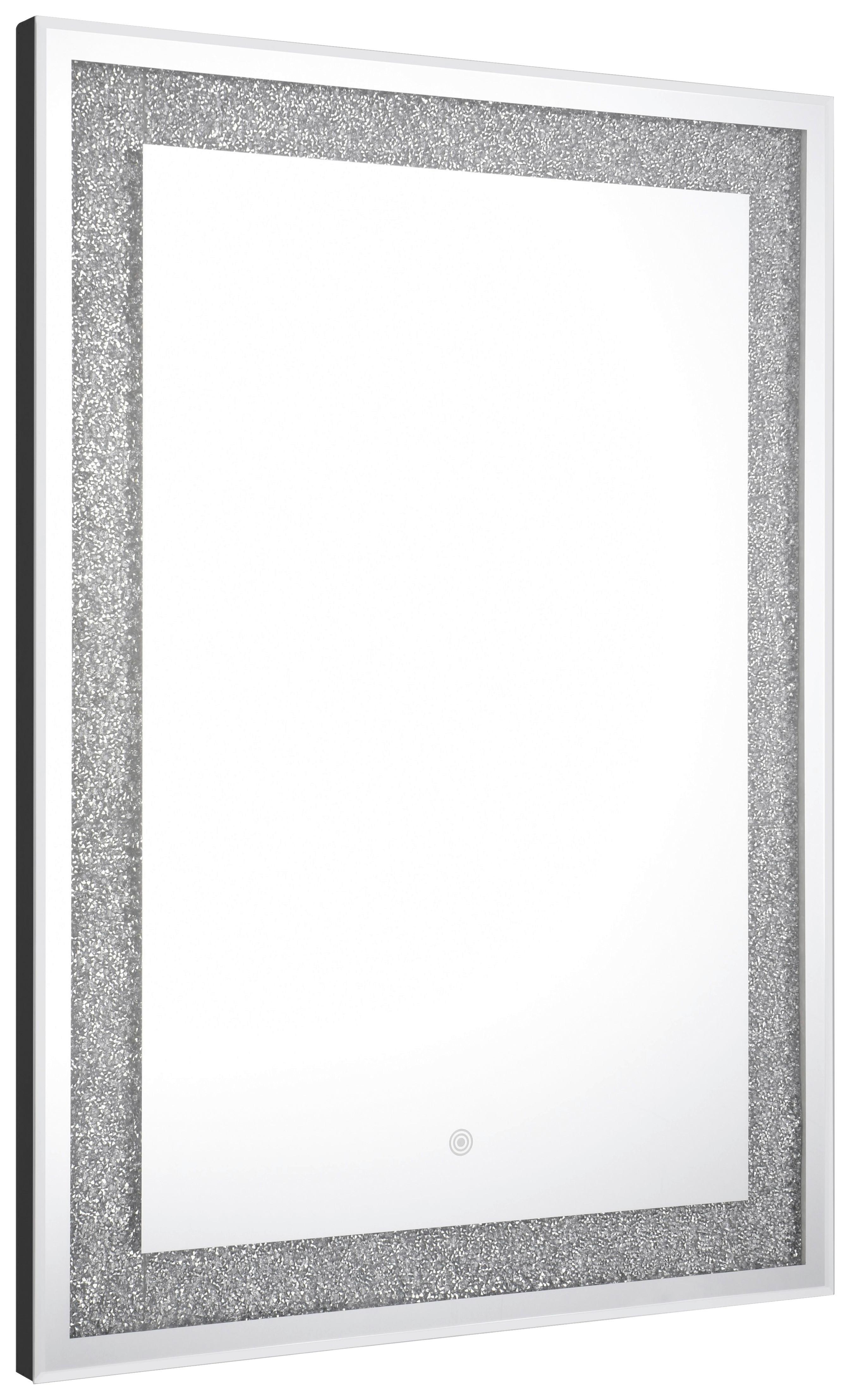 LUSTRO ŁAZIENKOWE HERMINE - kolor srebrny, Modern, szkło (50/70/3,5cm)