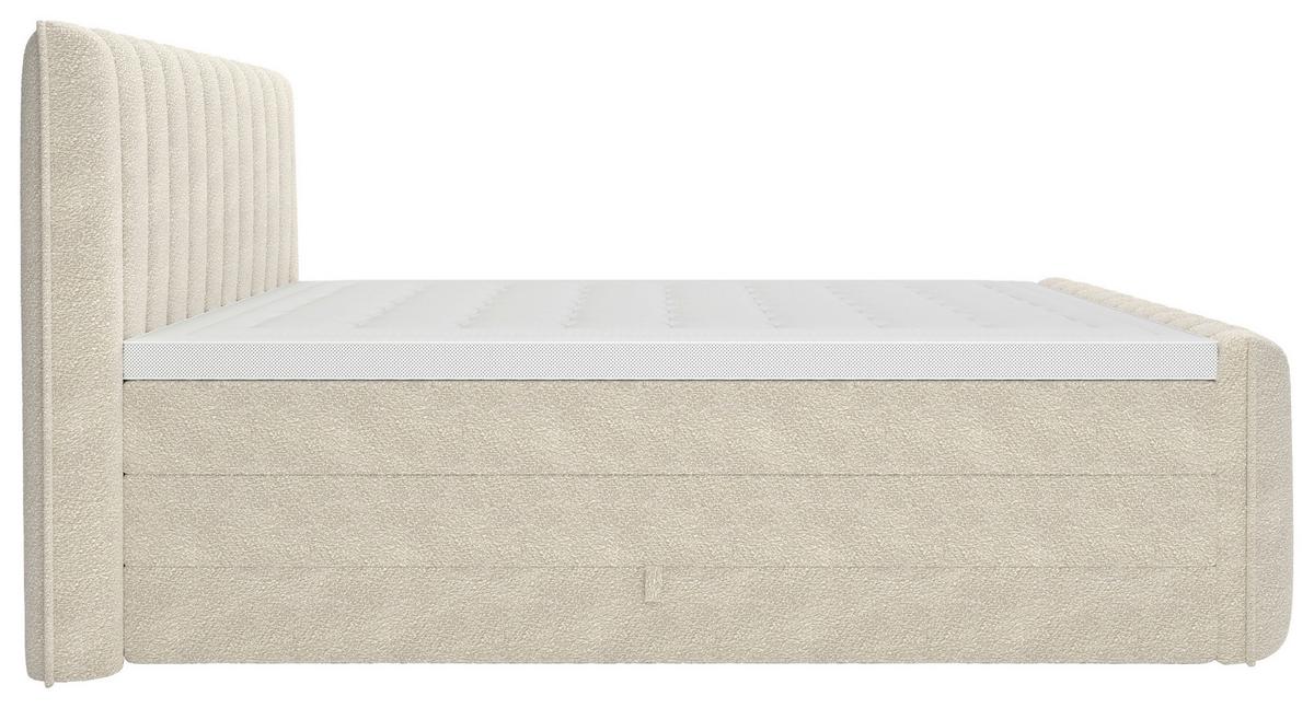 PAT BOXSPRING LINA - bej, Konventionell, plastic/lemn (200/220cm) - Premium Living
