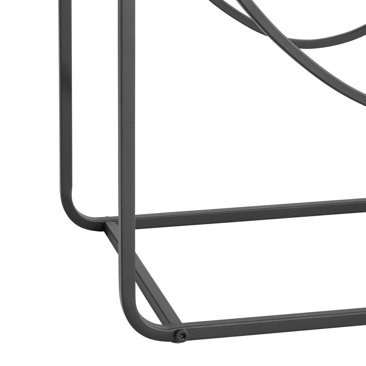 Polica Chase - crna, Moderno, staklo/metal (65/140/32cm) - Premium Living