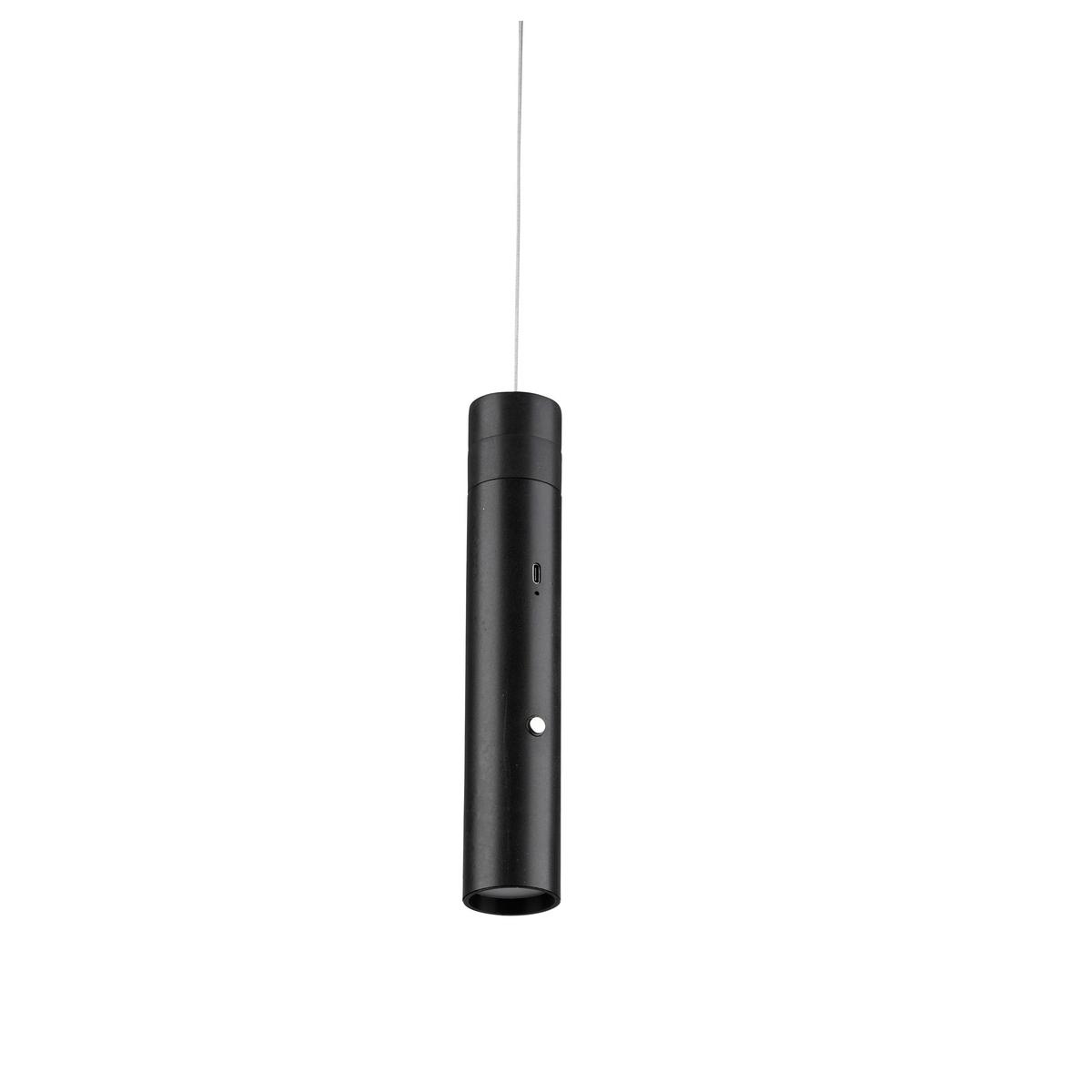 LAMPA WISZĄCA LED 18281-18 ATTACH - czarny, Design, tworzywo sztuczne/metal (4/4/60-200cm)