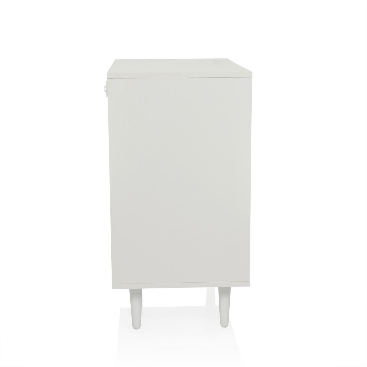 Komoda Lykkja, Bela - bela, Moderno, leseni material (72/77/39,5cm) - MID.YOU