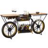 BARTAFEL CRUISER SLOW RIDE - Zwart/Goudkleuren, Lifestyle, Hout/Metaal (187/44/83cm) - Premium Living