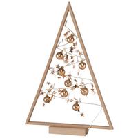 Dekobaum Triangela Natur/Gold - Goldfarben/Naturfarben, Basics, Holzwerkstoff/Kunststoff (35/30/6cm) - Mömax