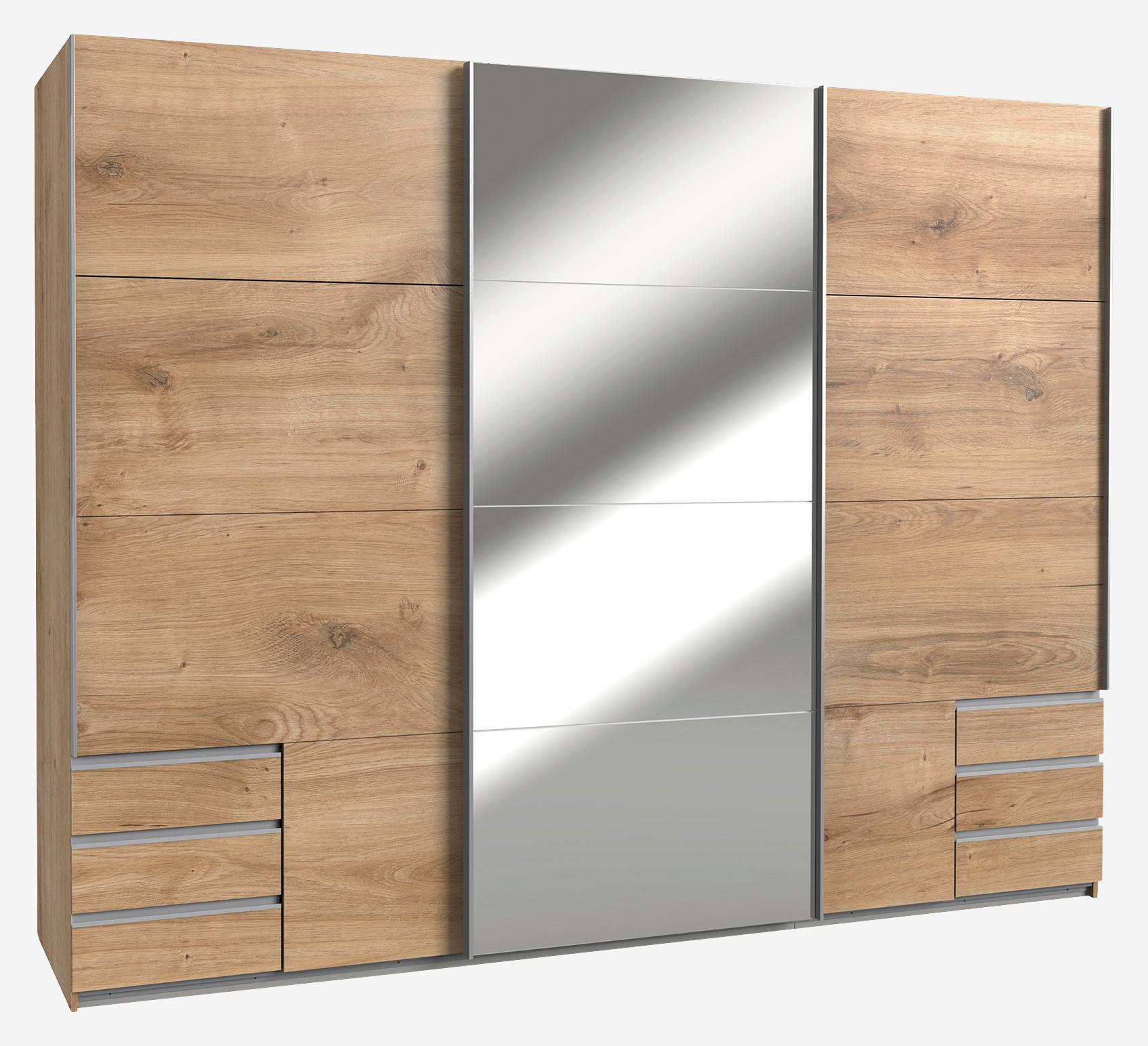 Kombinirana Omara Seattle - barve hrasta/barve aluminija, Konvencionalno, kovina/leseni material (270/210/65cm) - Mömax