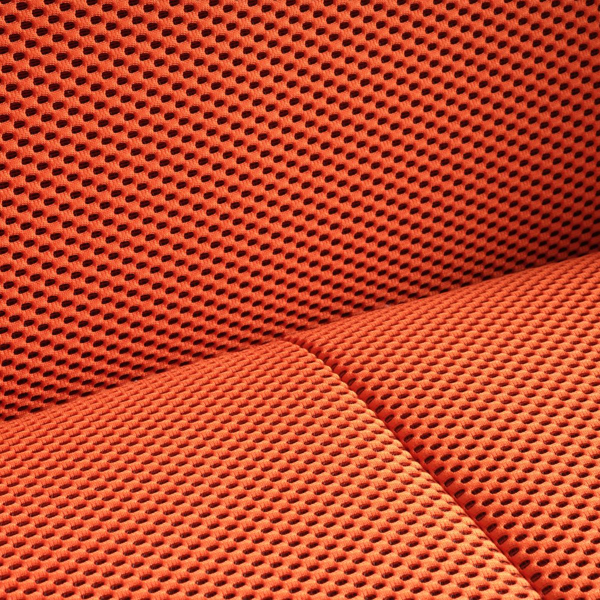 Bigsofa Leonas Mesh Orange, inkl. 2 Kissen - Schwarz/Orange, MODERN, Kunststoff/Textil (235/72/110cm) - Mömax