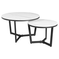 COUCHTISCH IVAN - Schwarz/Weiß, KONVENTIONELL, Stein/Metall (68,5/68,5/43cm) - MID.YOU