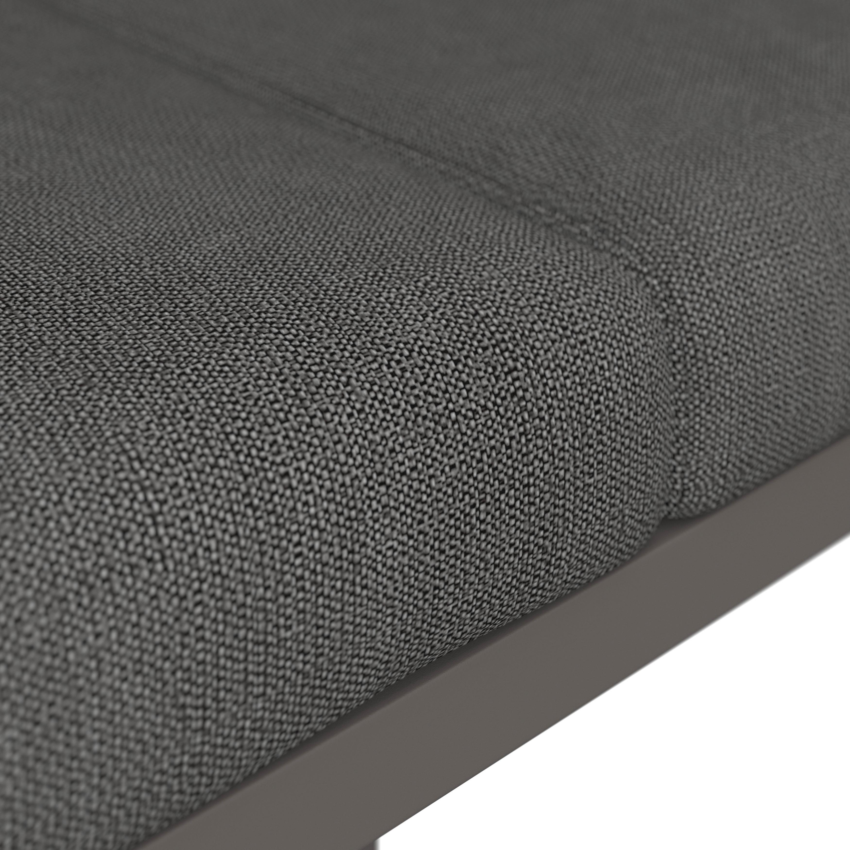 LOUNGEGRUPP MALOU - mörkgrå/antracit, Modern, metall/textil (218/68/76,5cm) - Bessagi Garden