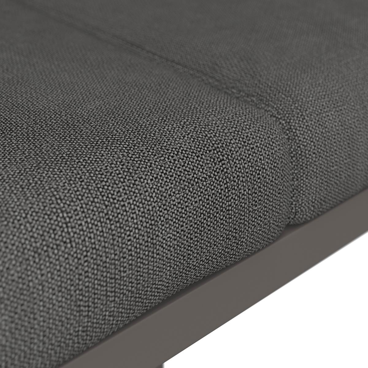 Loungegarnitur Malou Dunkel grau Textil/Metall - Dunkelgrau/Anthrazit, Modern, Textil/Stein (218/68/76,5cm) - Bessagi Garden