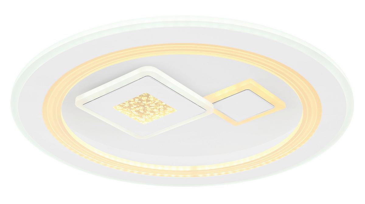 LED-DECKENLEUCHTE 48455-40R VALERIA - Weiss/Opal, Konventionell, Kunststoff/Metall (46,6/7,4cm) - Globo