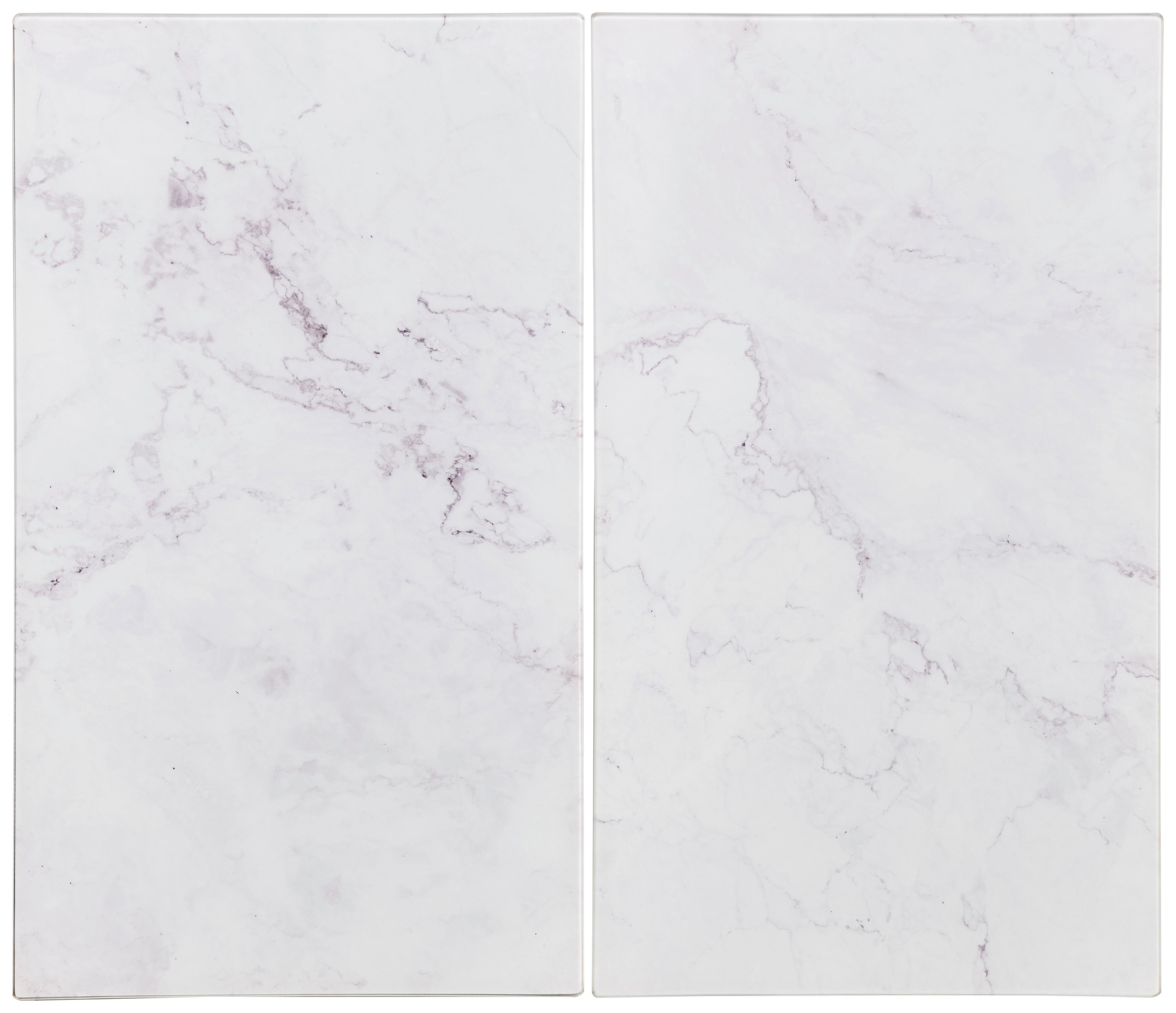 Tűzhely Fedőlap Marble - fehér, Modern, Üveg (30/52cm) - Premium Living