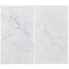 Herdabdeckplatte Marble in Weiss/Marmor - Weiss, Modern, Glas (30/52cm) - Premium Living
