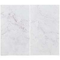 Herdabdeckplatte Marble in Weiss/Marmor - Weiss, Modern, Glas (30/52cm) - Premium Living