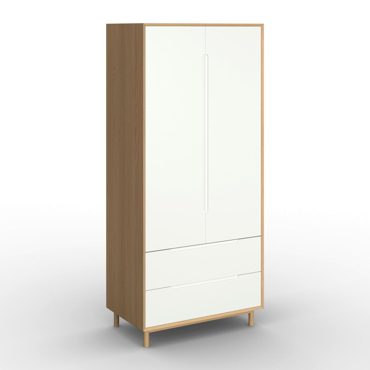 Ruhásszekrény Marlo - tölgyfa színű/fehér, Modern, faalapú anyag/fa (100/223/60cm) - Bessagi Home