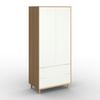 GARDEROB MARLO - vit/ekfärgad, Modern, trämaterial/trä (100/223/60cm) - Bessagi Home