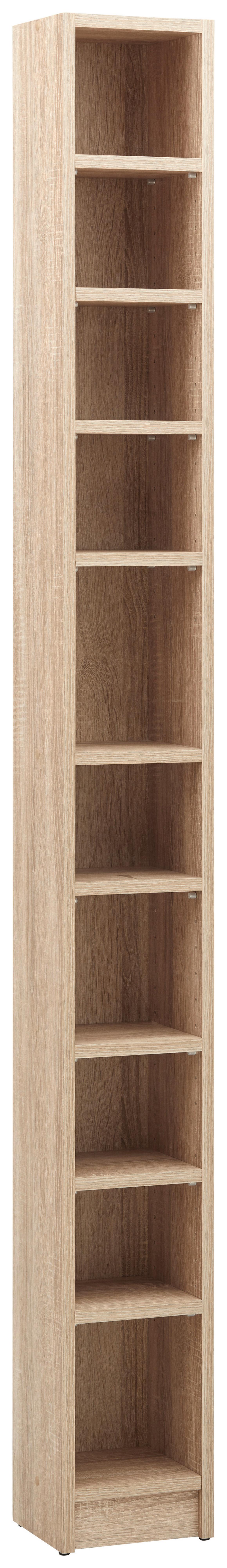 CD-Regal Soul in Sonoma Eiche - Eichefarben, KONVENTIONELL, Holzwerkstoff/Kunststoff (20/186/17cm) - Mömax
