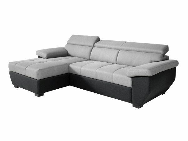 Wohnlandschaft Speedway in Grau mit Bettfunktion - Schwarz/Grau, MODERN, Kunststoff/Textil (267/94/167cm) - Mömax