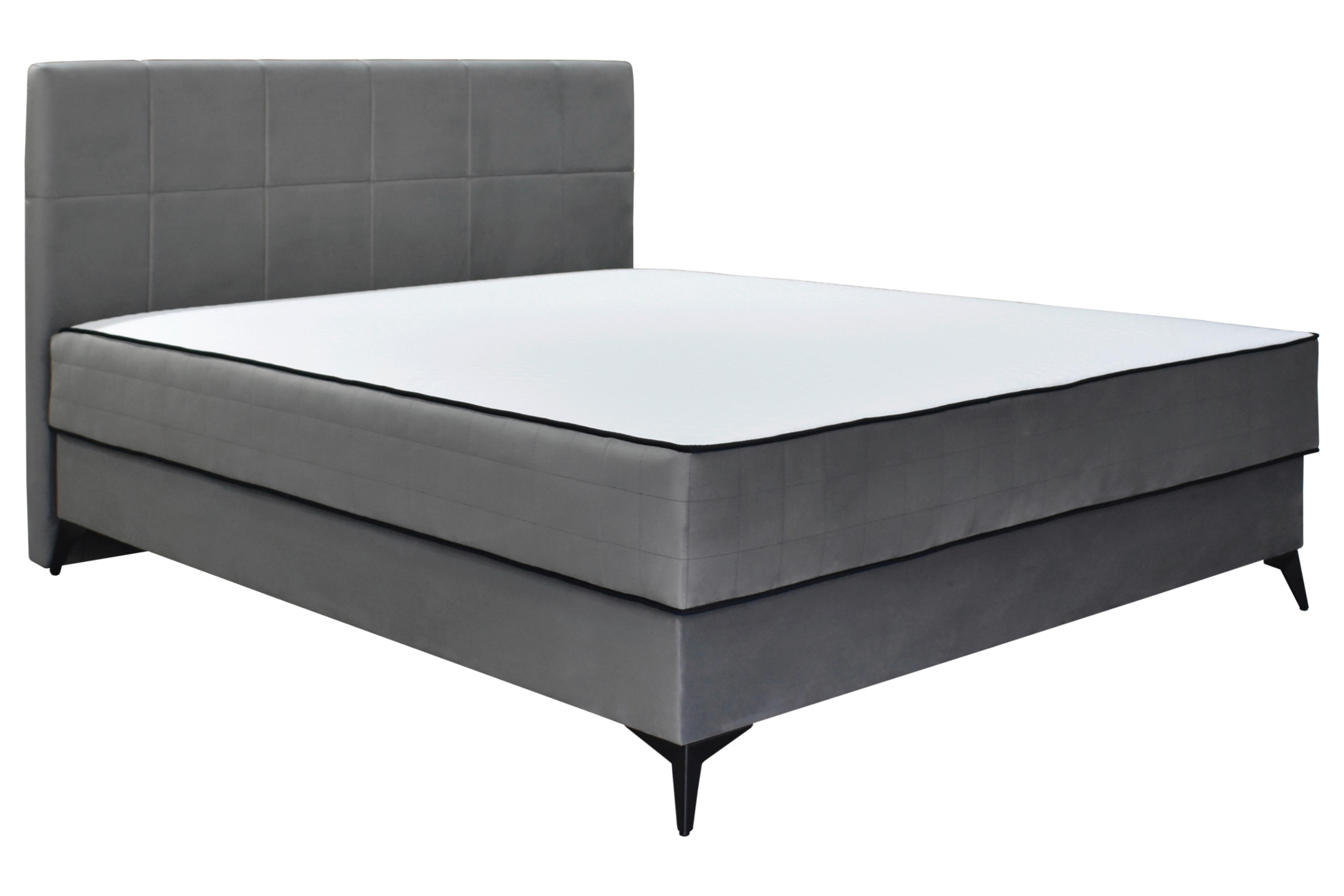 Box Krevet Lina - siva/crna, Moderno, drvni materijal/drvo (180/200cm) - Modern Living