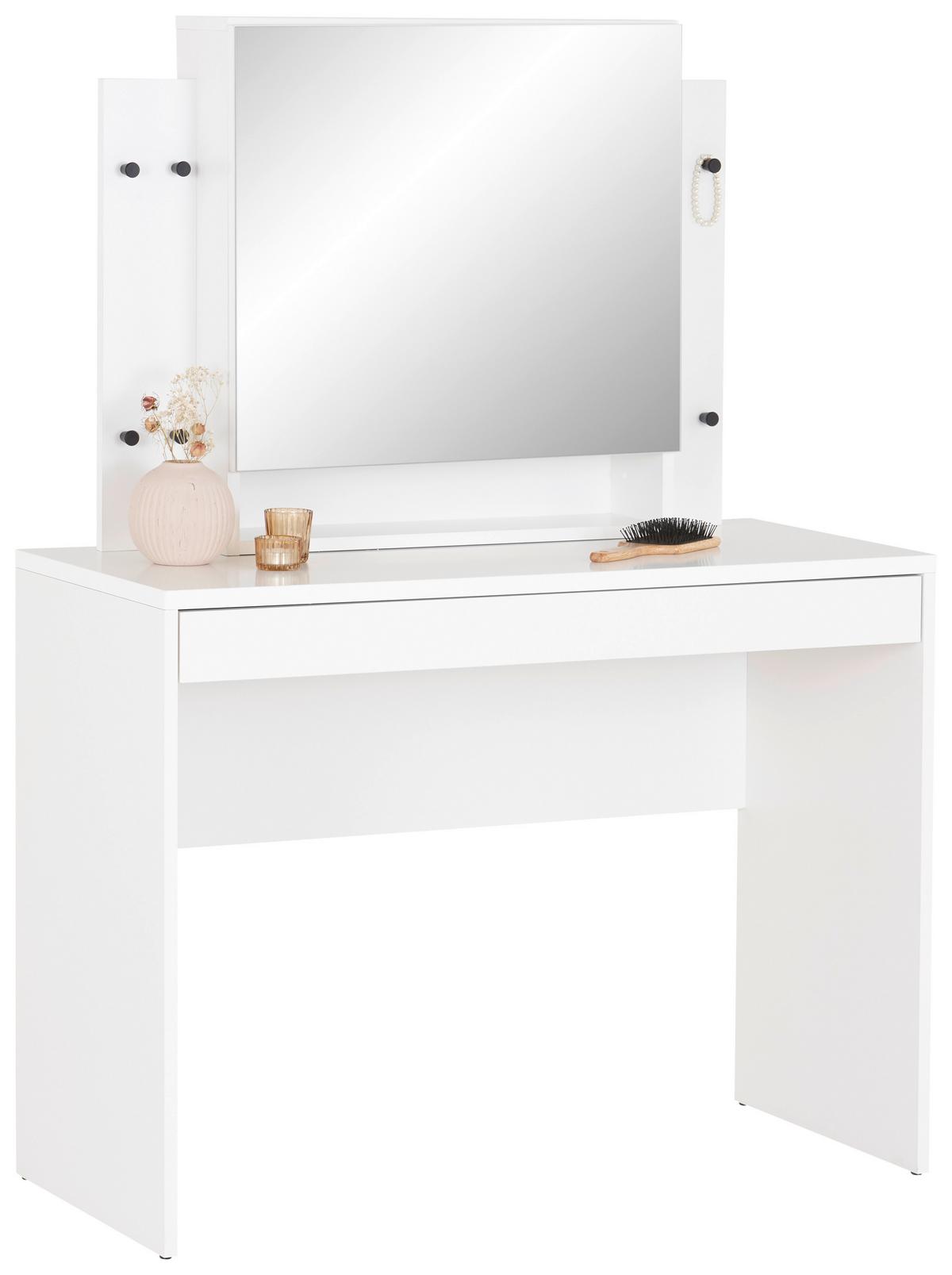 Toaletni Stol Sandy - bijela, Moderno, drvni materijal (100/76/45cm) - Modern Living