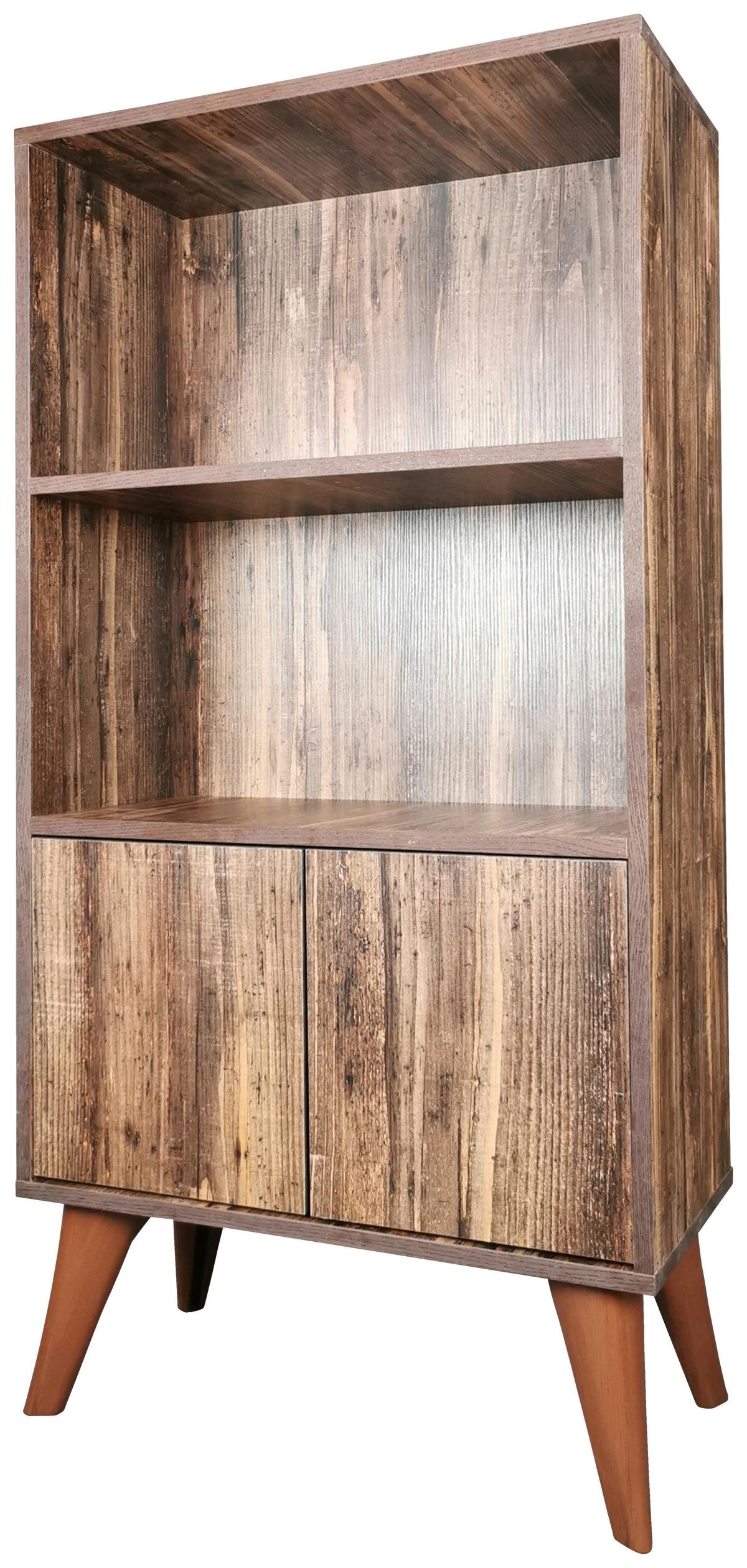 Könyvesszekrény Retro - faalapú anyag (60/120/30cm)