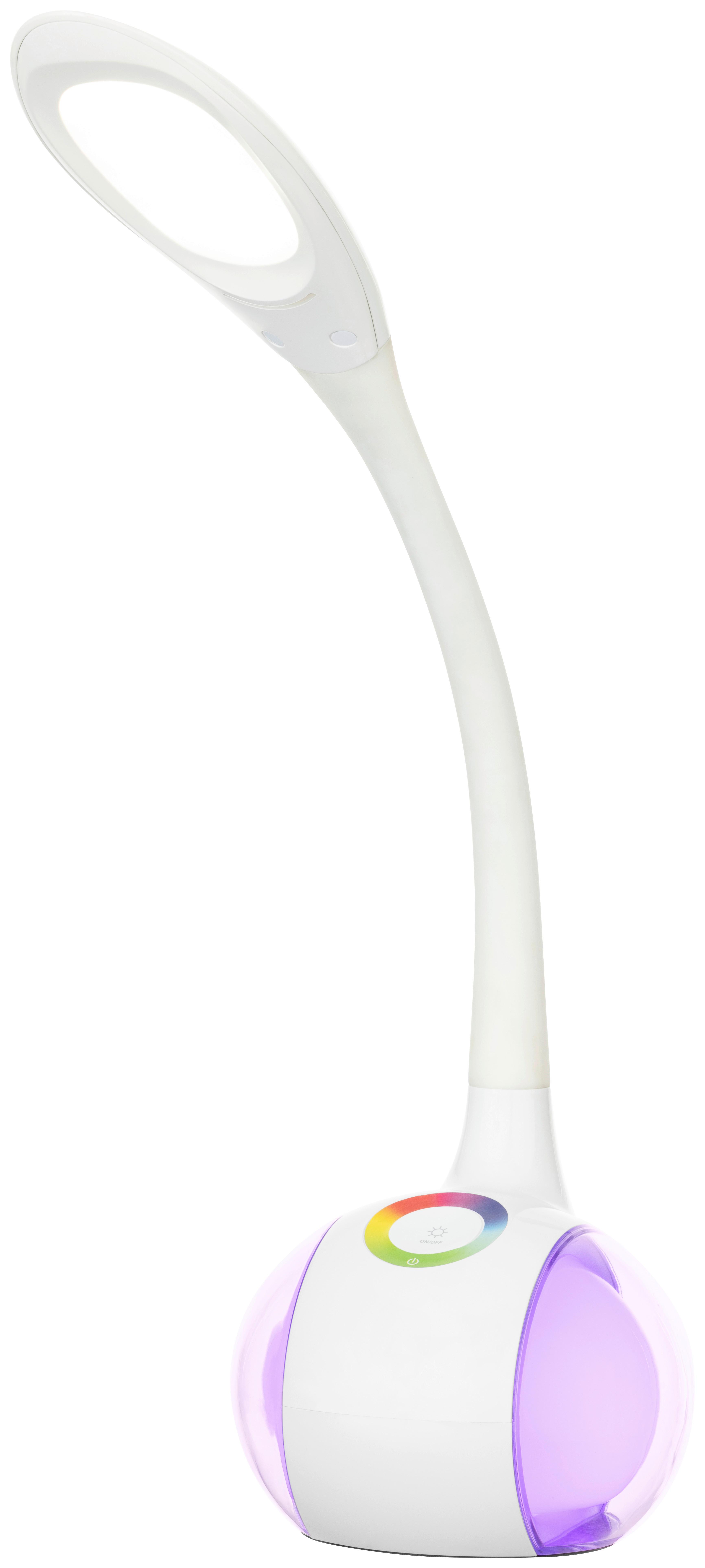 SKRIVBORDSLAMPA NIHAT - vit, Modern, plast (12,5/12,5/34cm) - Mömax