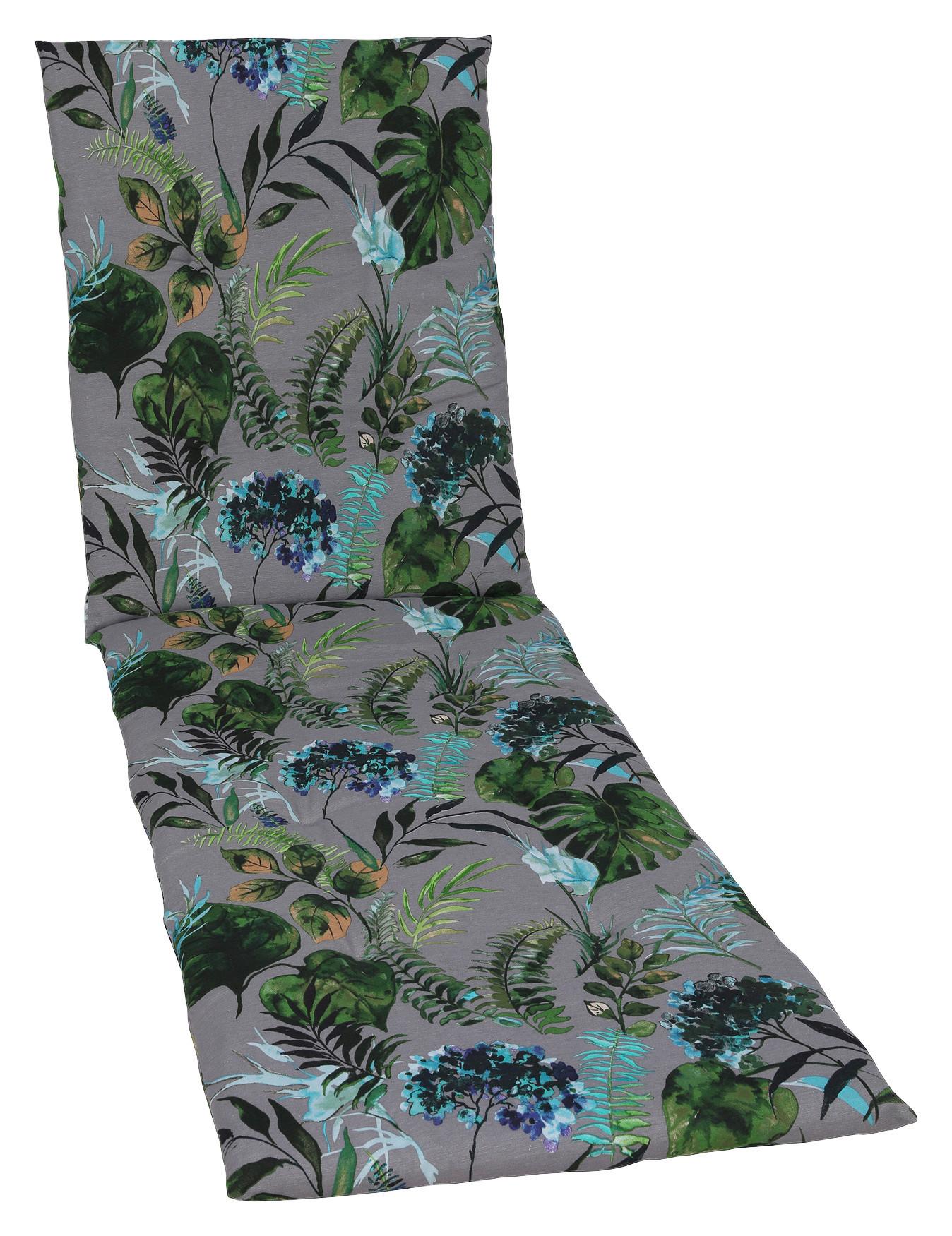 Liegenauflage Anthrazit/Grün - Anthrazit/Grün, Design, Textil (58/5/188cm)