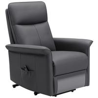 Relaxsessel Carlo Anthrazit - Anthrazit/Schwarz, KONVENTIONELL, Leder/Holz (77/103/84cm) - Mömax