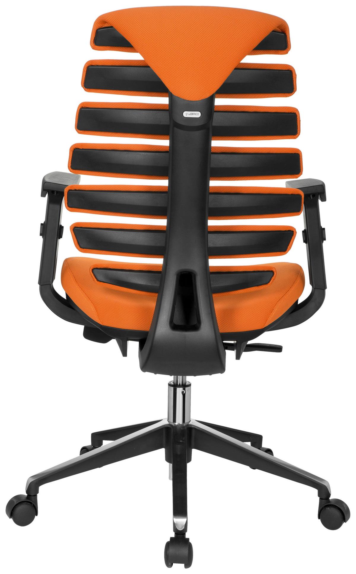 Pisarniški Stol Ergo Line Ii, Oranžna - črna/oranžna, Moderno, kovina/umetna masa (65/115/50cm) - MID.YOU