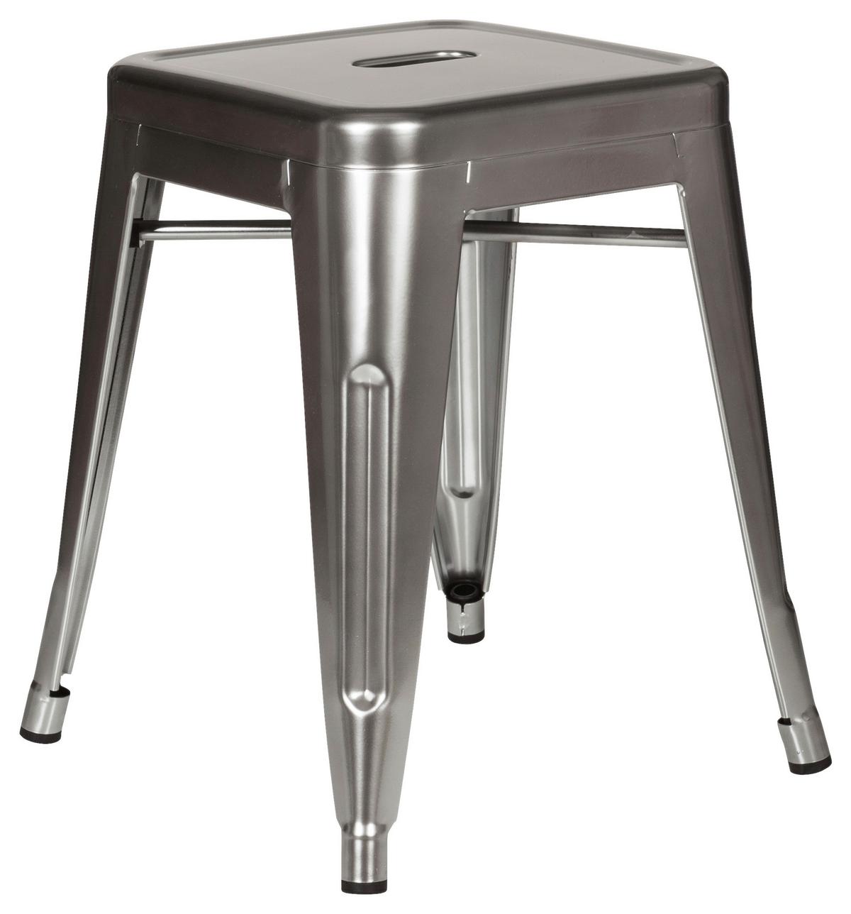 Tabure Vantaggio, Platinasta Barva - platinaste barve, Basics, kovina (39/46/39cm) - MID.YOU