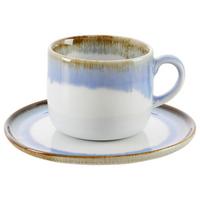 Ceașcă de cafea cu farfurioară Saturn - albastru, Modern, ceramică - Mömax
