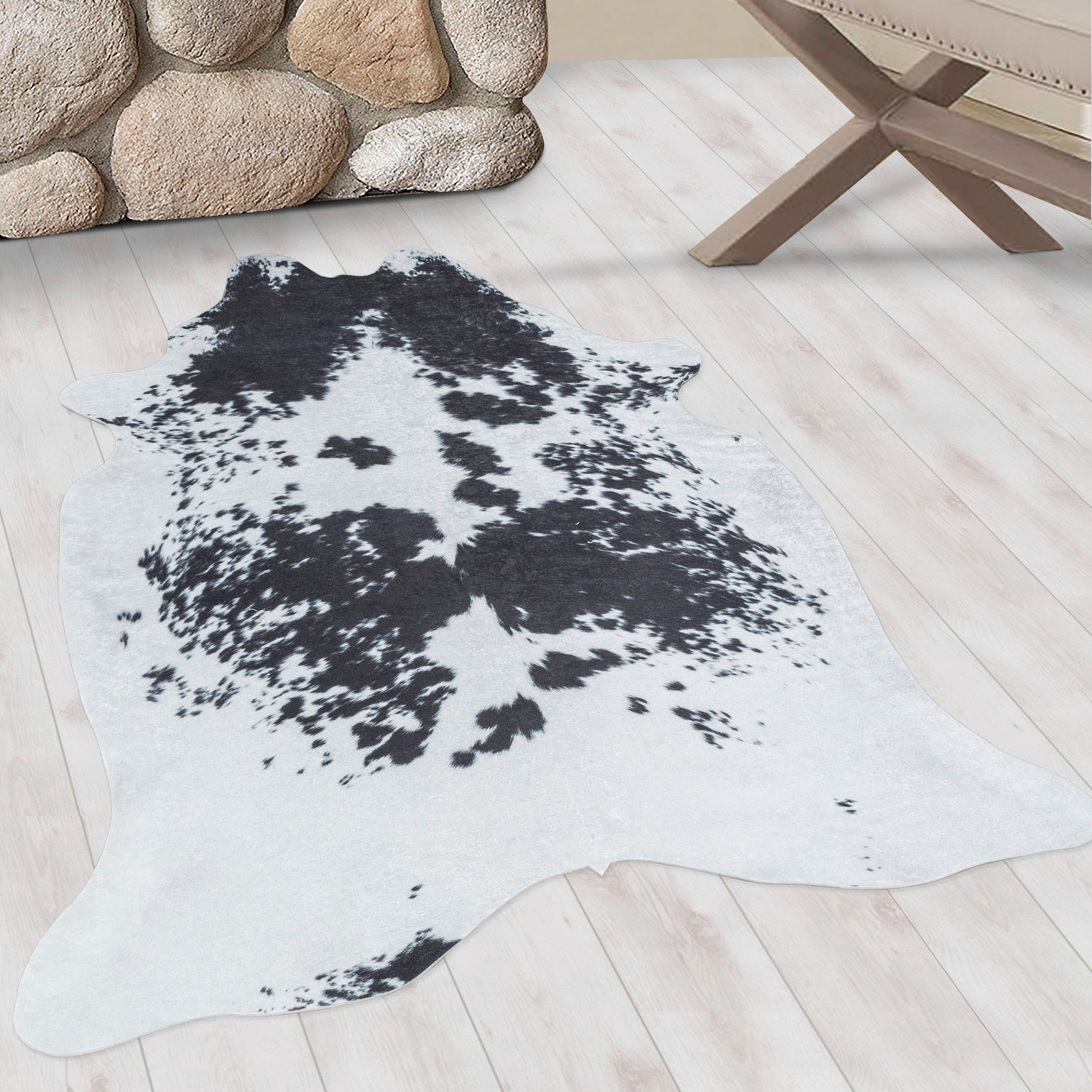 Preproga Etosha, 150x200cm, Črna, Bela - črna/bela, Design, tekstil (150/200cm) - Novel