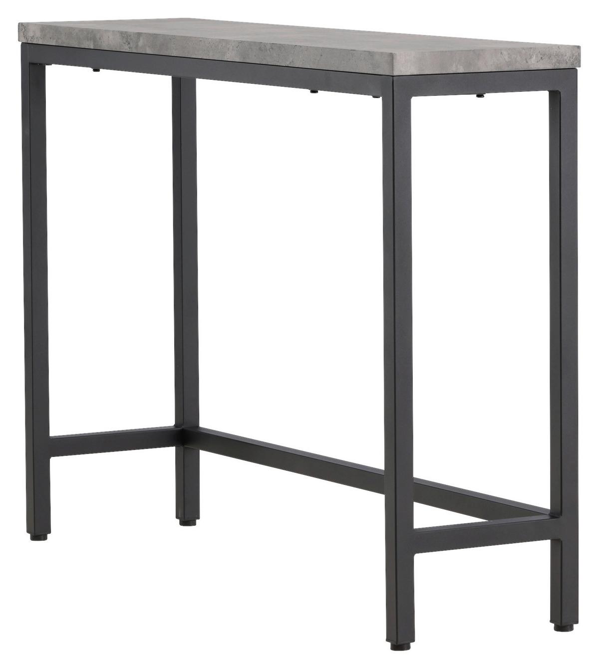 BEISTELLTISCH RISE - Schwarz/Grau, Design, Holzwerkstoff/Metall (110/30/80cm) - Livetastic