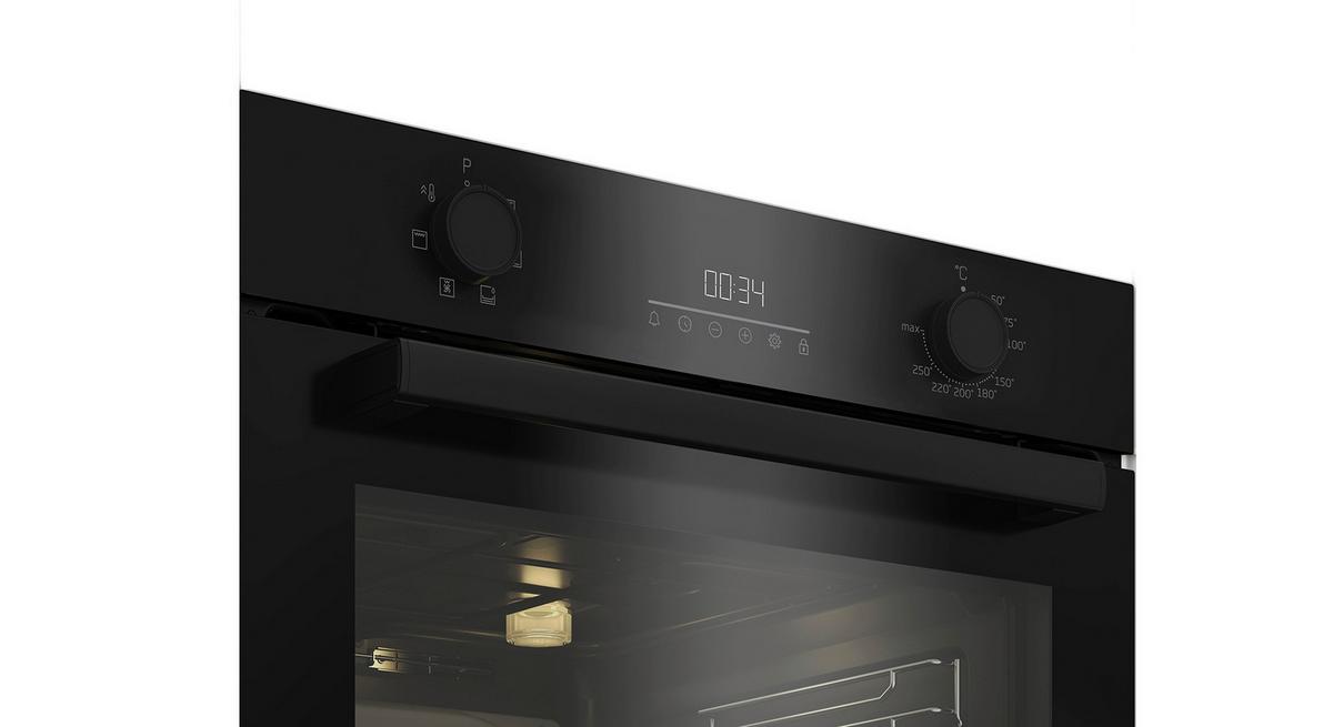 Einbaubackofen BBIE7300B Schwarz - Schwarz, MODERN, Metall (59,4/59,5/56,7cm) - Beko