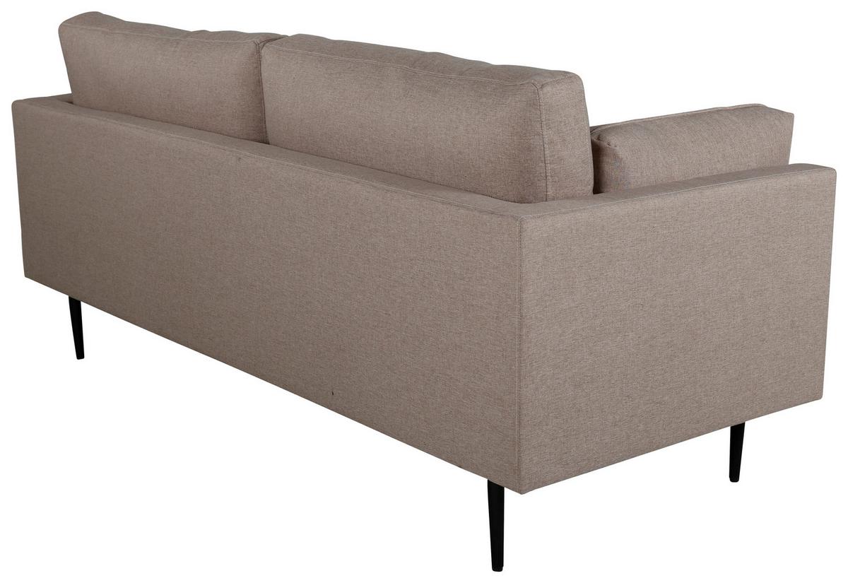 2-SITZER-SOFA BOOM - Hellbraun/Schwarz, Design, Textil/Metall (203/84/90cm) - Livetastic