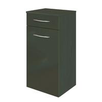 Unterschrank Florida in Graphitfarben - Chromfarben/Grau, MODERN, Holzwerkstoff/Metall (40/79/35cm)