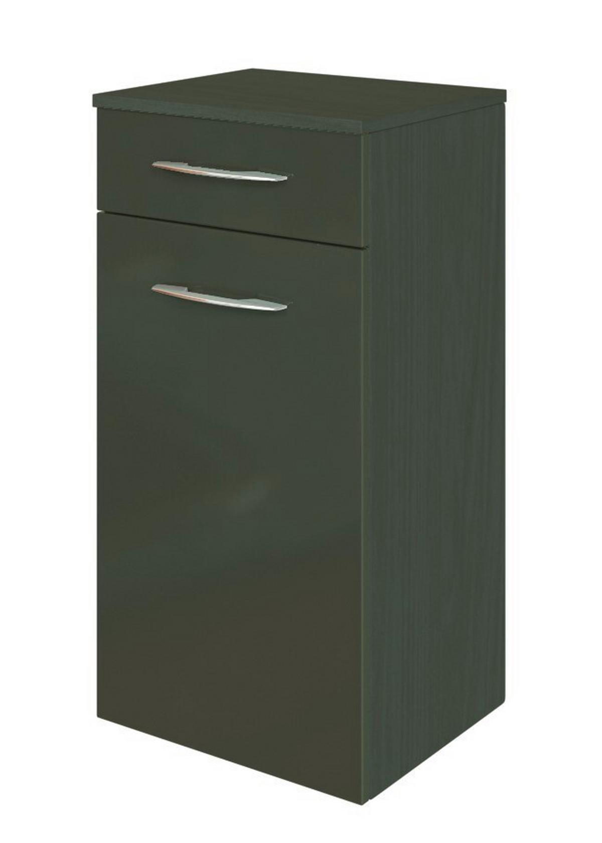 Unterschrank Florida in Graphitfarben - Chromfarben/Grau, MODERN, Holzwerkstoff/Metall (40/79/35cm)