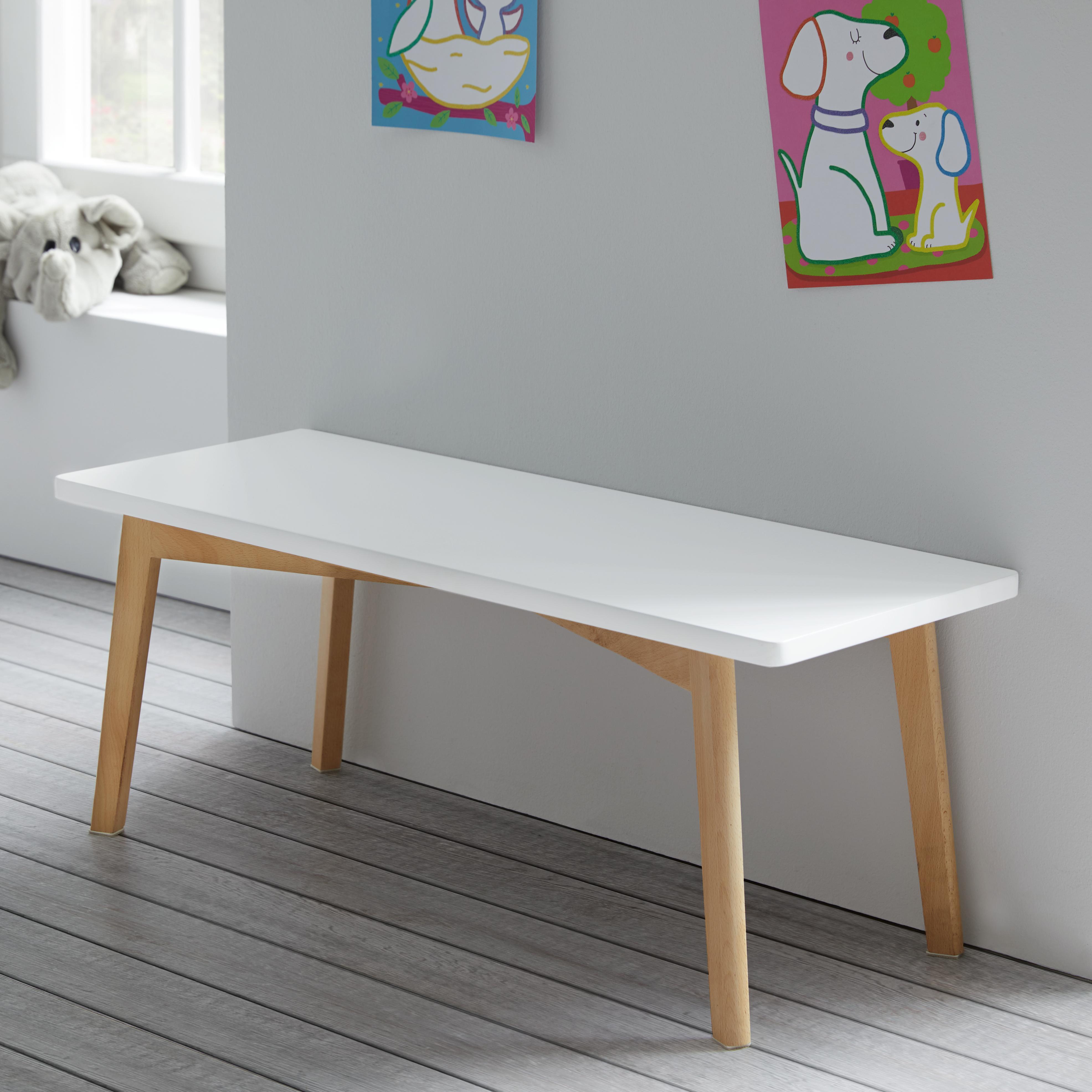 KINDERSITZBANK in Weiß 'Tibby' - Weiß, MODERN, Holz (80/30/30cm) - Bessagi Kids