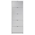 Schuhschrank in Weiß - Weiß, Glas/Holzwerkstoff (60/168/16cm) - MÖMAX modern living
