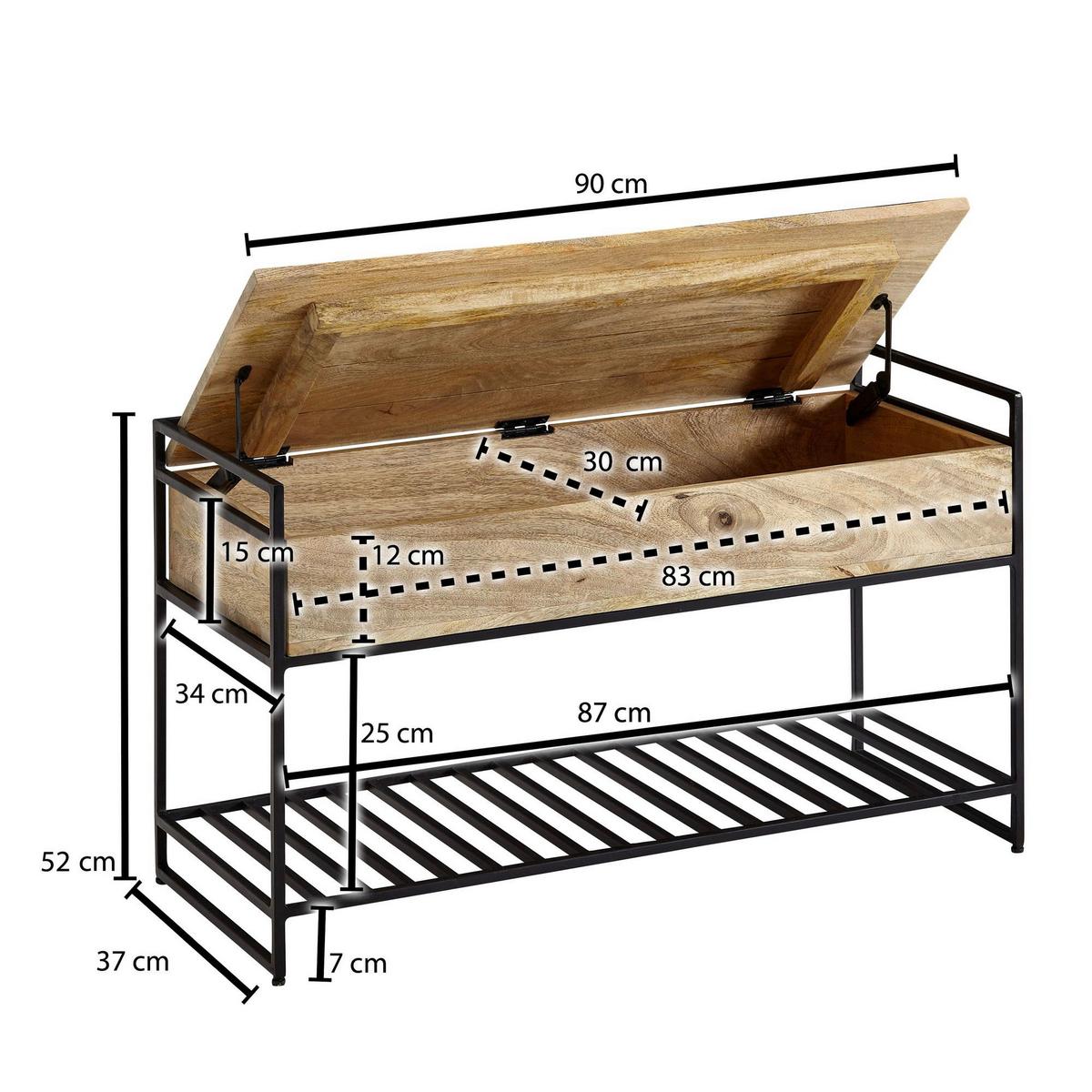 Klop Wohnling - rjava, Moderno, les (90/52/38cm) - MID.YOU