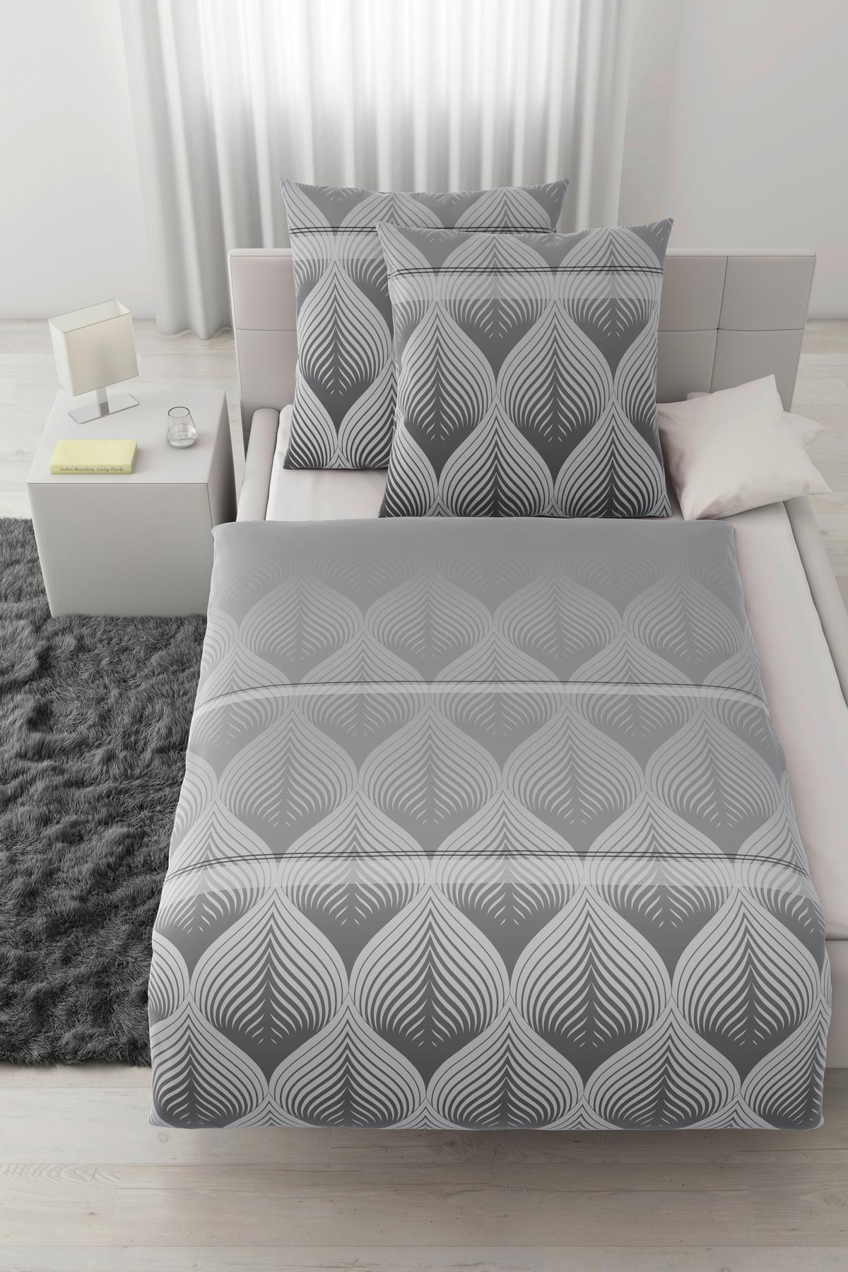 Bettwäsche Domps XXL Grau ca. 200x200cm - Grau, MODERN, Textil (200/200cm) - Modern Living