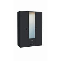 Omara S Klasičnimi Vrati Case, Siva - srebrne barve/siva, Design, kovina/steklo (136/197/54cm) - Boxxx