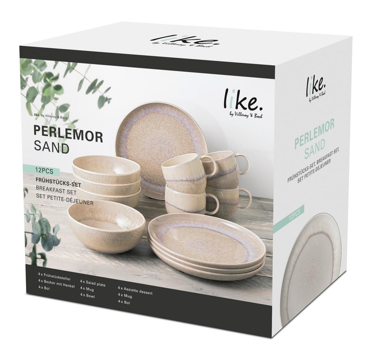 SERWIS ŚNIADANIOWY PERLEMOR SAND VILLEROY&BOCH - kolor piaskowy, Konventionell, ceramika (34,5/19,4/32,0cm) - like.Villeroy & Boch