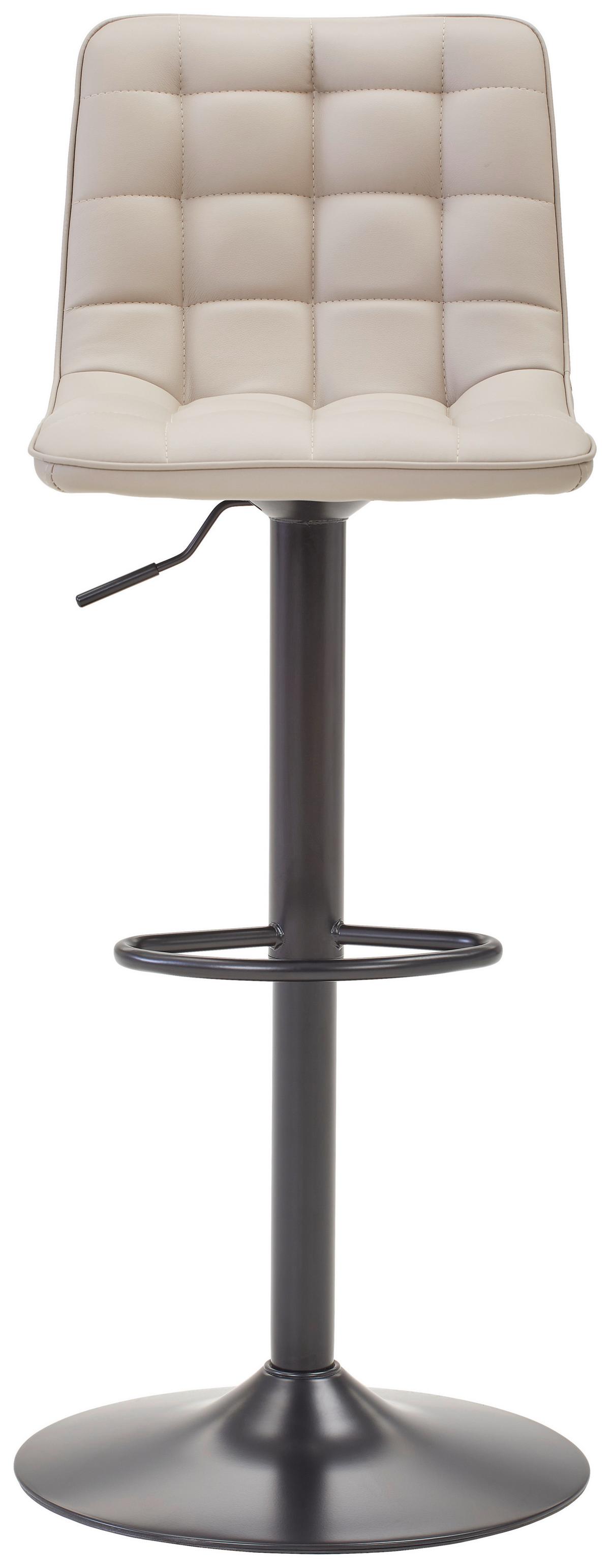 STOŁEK BAROWY ELIAS - czarny/cappuccino, Modern, metal/tkanina (42/109,5/52cm) - Livetastic