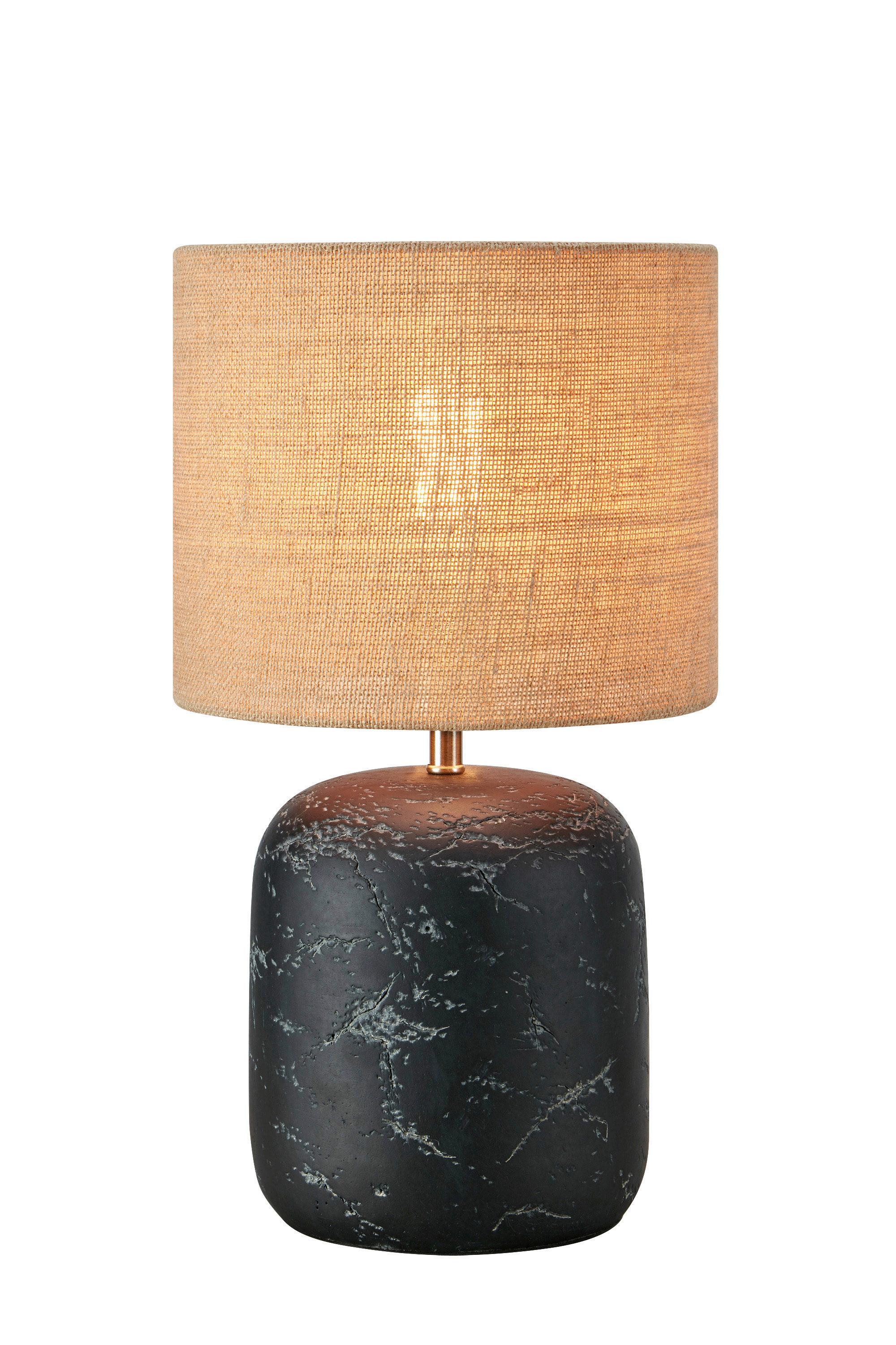 Tischleuchte Montagna max. 40 Watt - Schwarz, Basics, Naturmaterialien/Kunststoff (25/25/45cm) - Markslöjd